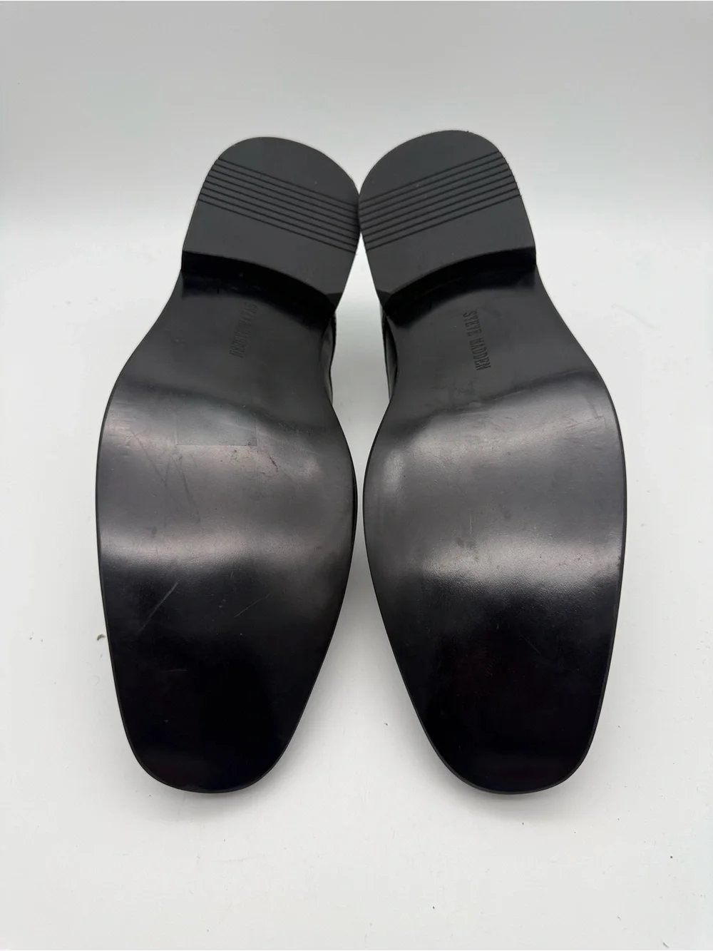 BRAND NEW Steve Madden Raddley Black Leather Oxfords Mismatch Sz R 9.5 / L 10